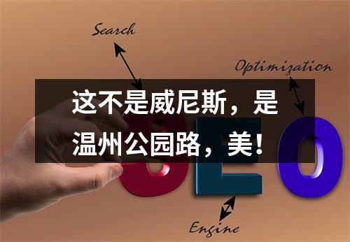 这不是威尼斯，是温州公园路，美！