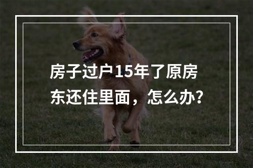 房子过户15年了原房东还住里面，怎么办？