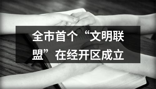 全市首个“文明联盟”在经开区成立