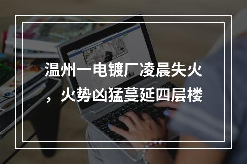 温州一电镀厂凌晨失火，火势凶猛蔓延四层楼