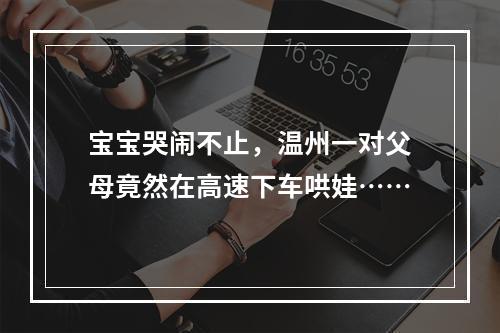 宝宝哭闹不止，温州一对父母竟然在高速下车哄娃……