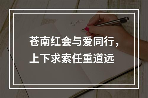 苍南红会与爱同行，上下求索任重道远