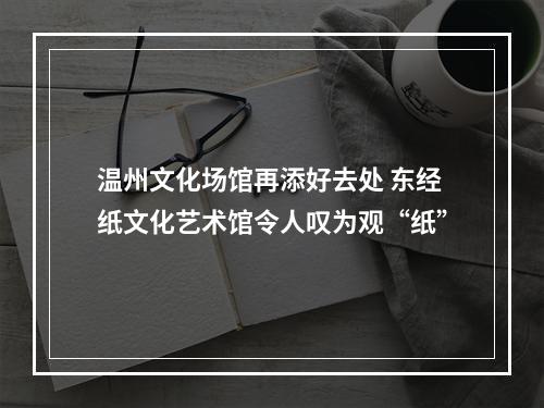 温州文化场馆再添好去处 东经纸文化艺术馆令人叹为观“纸”