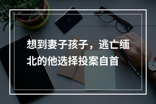 想到妻子孩子，逃亡缅北的他选择投案自首