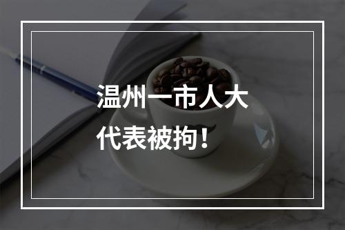 温州一市人大代表被拘！