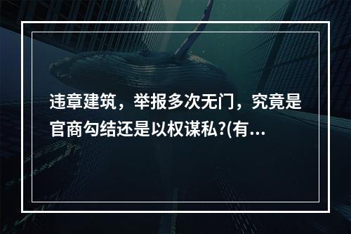 违章建筑，举报多次无门，究竟是官商勾结还是以权谋私?(有图为证)