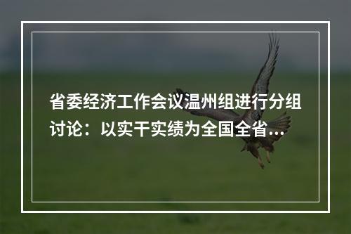 省委经济工作会议温州组进行分组讨论：以实干实绩为全国全省大局多作贡献