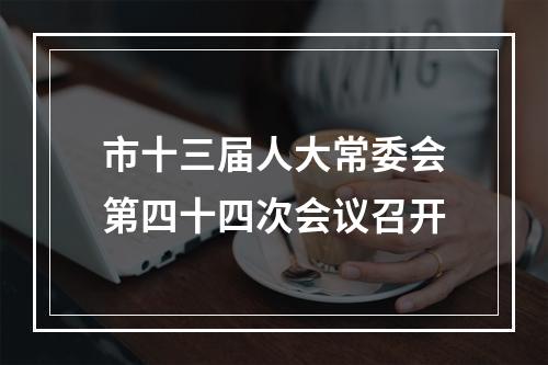 市十三届人大常委会第四十四次会议召开