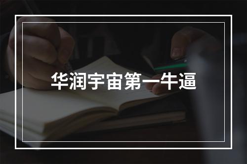 华润宇宙第一牛逼