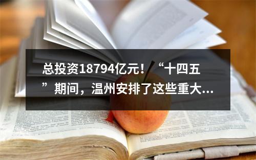 总投资18794亿元！“十四五”期间，温州安排了这些重大项目！
