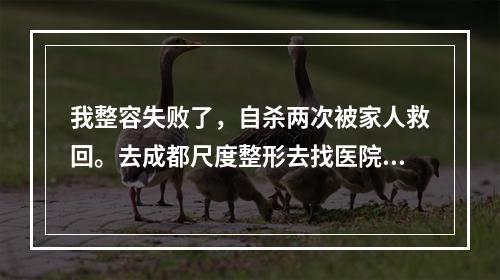 我整容失败了，自杀两次被家人救回。去成都尺度整形去找医院协商，医院负责人扬言随便
