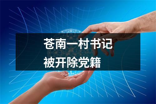 苍南一村书记被开除党籍