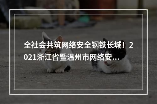全社会共筑网络安全钢铁长城！2021浙江省暨温州市网络安全宣传周启动