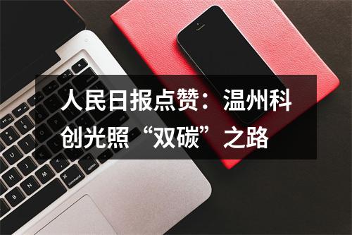人民日报点赞：温州科创光照“双碳”之路