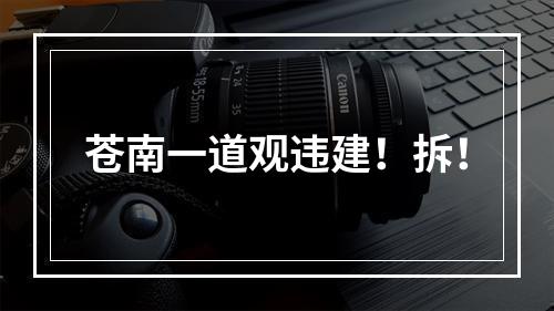 苍南一道观违建！拆！