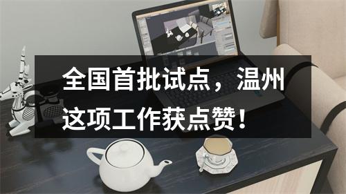 全国首批试点，温州这项工作获点赞！