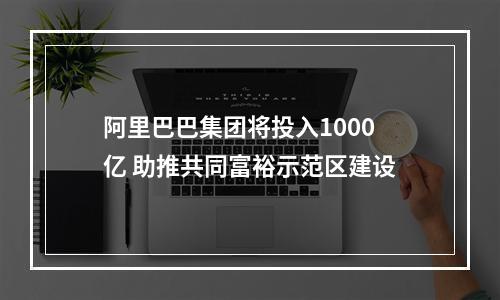 阿里巴巴集团将投入1000亿 助推共同富裕示范区建设