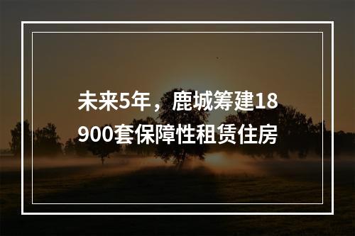 未来5年，鹿城筹建18900套保障性租赁住房
