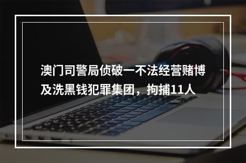 澳门司警局侦破一不法经营赌博及洗黑钱犯罪集团，拘捕11人