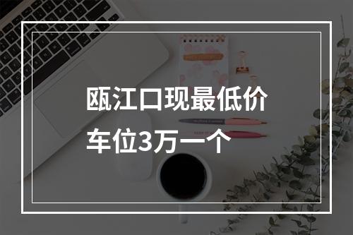 瓯江口现最低价车位3万一个