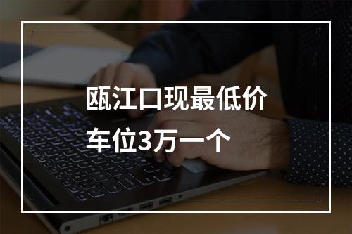 瓯江口现最低价车位3万一个