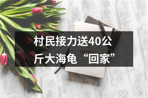 村民接力送40公斤大海龟“回家”