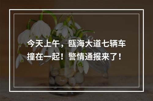 今天上午，瓯海大道七辆车撞在一起！警情通报来了！