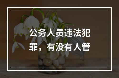 公务人员违法犯罪，有没有人管