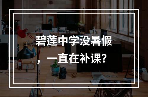 碧莲中学没暑假，一直在补课？