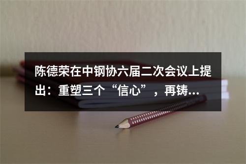 陈德荣在中钢协六届二次会议上提出：重塑三个“信心”，再铸新荣耀，再创新 ...
