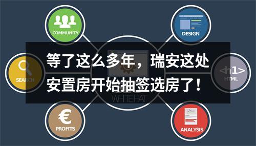 等了这么多年，瑞安这处安置房开始抽签选房了！