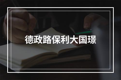 德政路保利大国璟