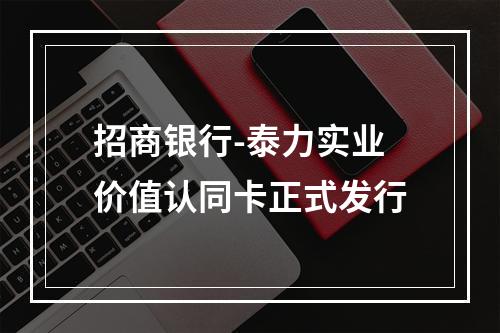 招商银行-泰力实业价值认同卡正式发行