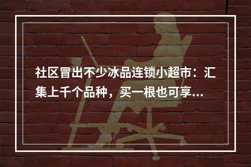社区冒出不少冰品连锁小超市：汇集上千个品种，买一根也可享受会员价