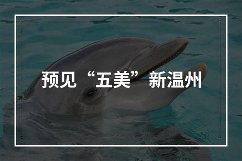 预见“五美”新温州