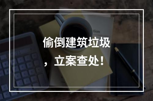 偷倒建筑垃圾，立案查处！