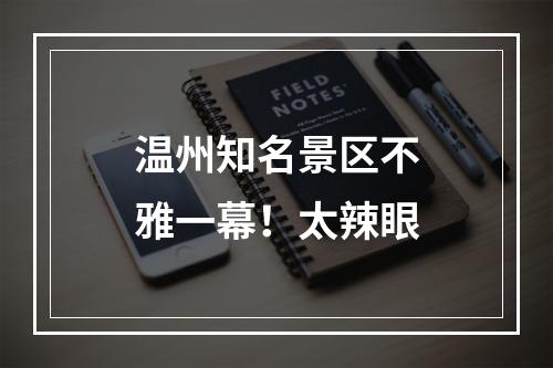 温州知名景区不雅一幕！太辣眼