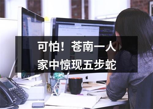 可怕！苍南一人家中惊现五步蛇