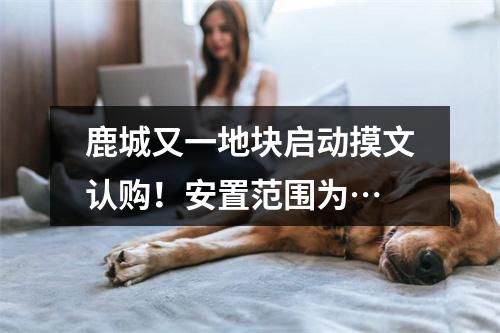 鹿城又一地块启动摸文认购！安置范围为…