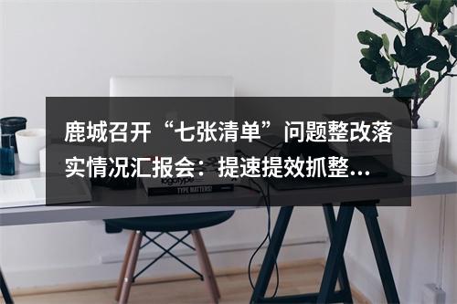 鹿城召开“七张清单”问题整改落实情况汇报会：提速提效抓整改！