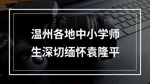 温州各地中小学师生深切缅怀袁隆平