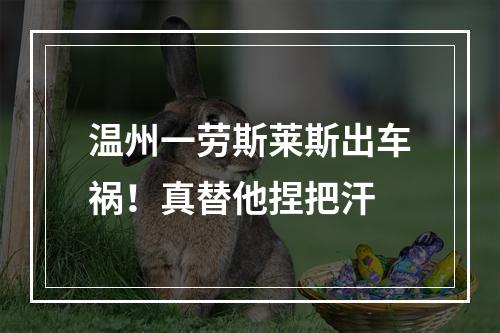 温州一劳斯莱斯出车祸！真替他捏把汗
