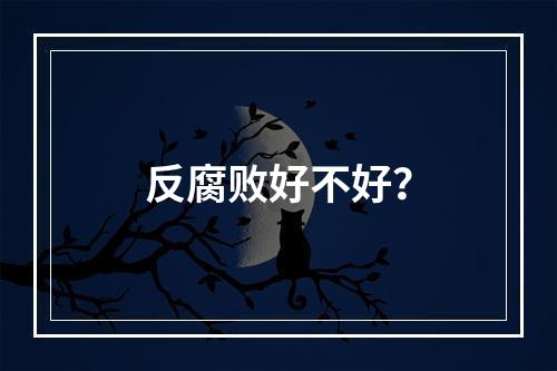 反腐败好不好？