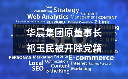 华晨集团原董事长祁玉民被开除党籍