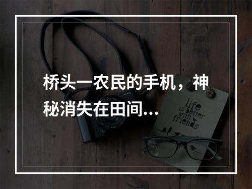 桥头一农民的手机，神秘消失在田间...