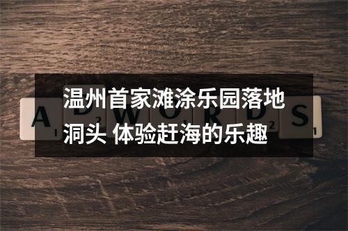 温州首家滩涂乐园落地洞头 体验赶海的乐趣