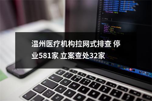 温州医疗机构拉网式排查 停业581家 立案查处32家