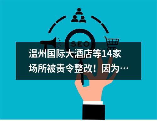 温州国际大酒店等14家场所被责令整改！因为…