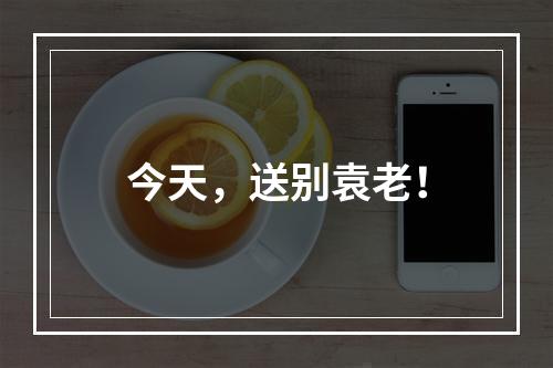 今天，送别袁老！