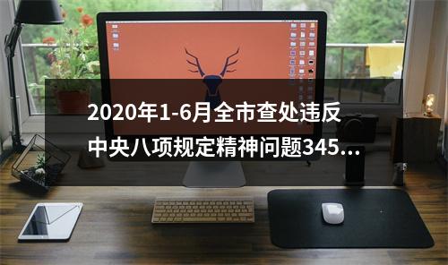 2020年1-6月全市查处违反中央八项规定精神问题345起